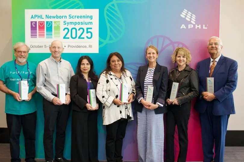 A group of award winners from APHL Newborn Screening Symposium 2025