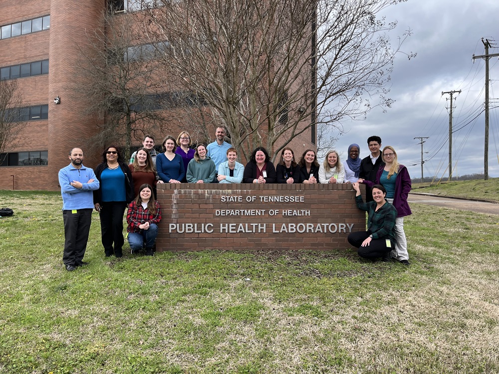 Emerging Leader Program Cohort 16 gather at the Tennessee Public Health Laboratory.