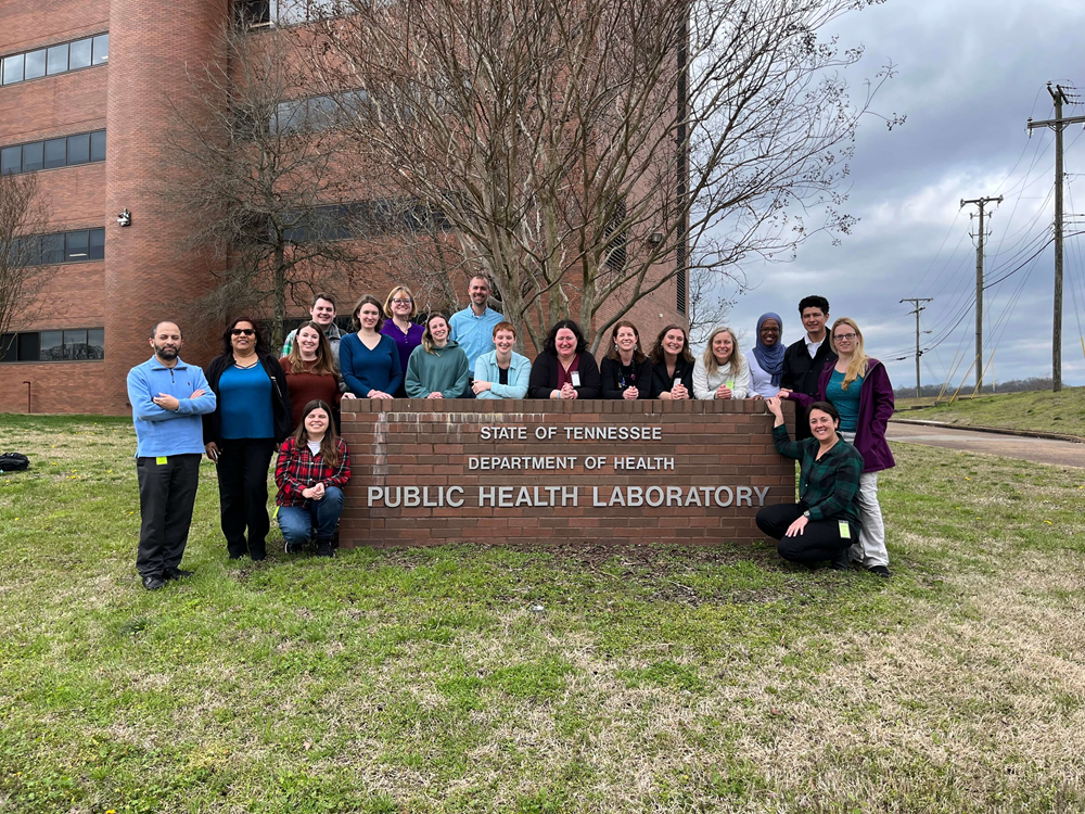 Emerging Leader Program Cohort 16 gather at the Tennessee Public Health Laboratory.