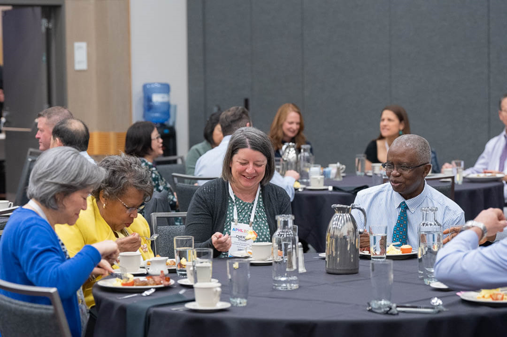 A Laboratory Leaders of Today Alumni networks at the 2025 APHL Annual Conference.
