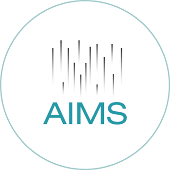AIMS logo in circle